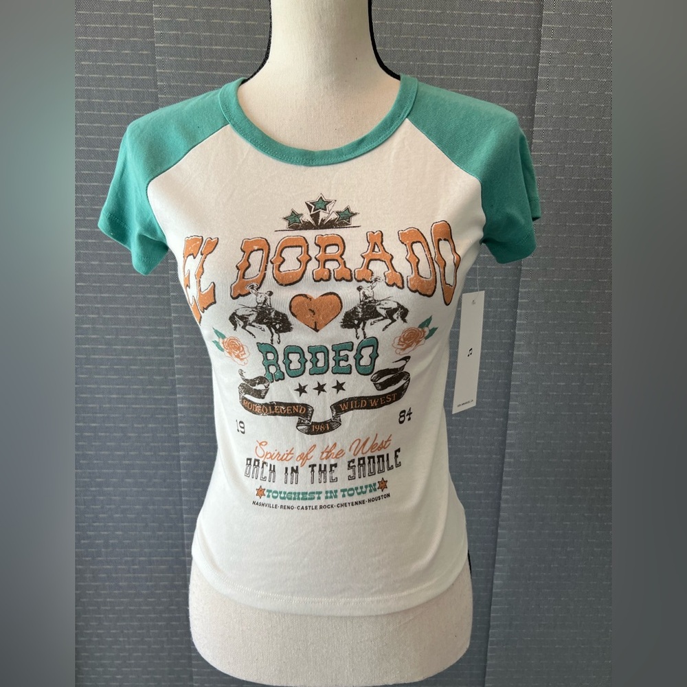 The Vinyl Icons Rodeo Raglan Baby Tee